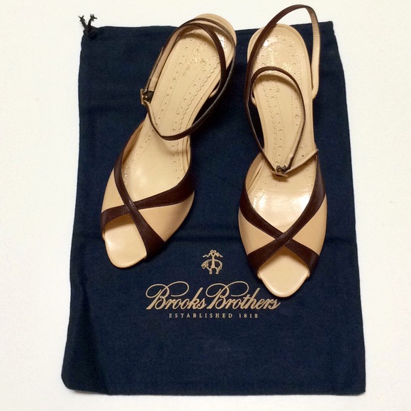 Brooks Brothers Shoes - NEW Brooks Brothers Open-Toe Leather Ankle Strap